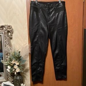 Women’s Express Leather Super High Rise Pants Size 10-Petite